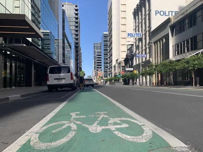 Waymouth Street, Adelaide at 8.30am. Picture: Tricia Watkinson