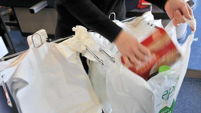 Plastic shopping bag being packed with groceries. Photo: Brett Wortman / Sunshine Coast Daily. Picture: Brett Wortman