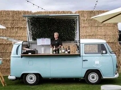 Kylie Garrett from Kombi for a Cause serves coffee out of her mobile van. Picture: Supplied