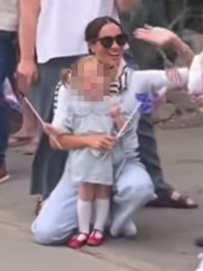 She made a rare public appearance at a Fourth of July parade with her mum last year. Picture: Instagram