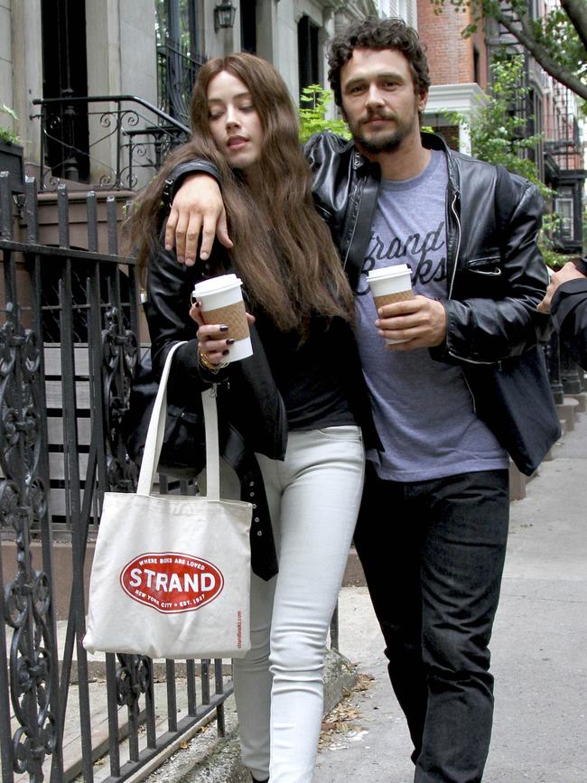 Heard and Franco played love interests in the Adderall Diaries. Picture: Splash News/Media Mode