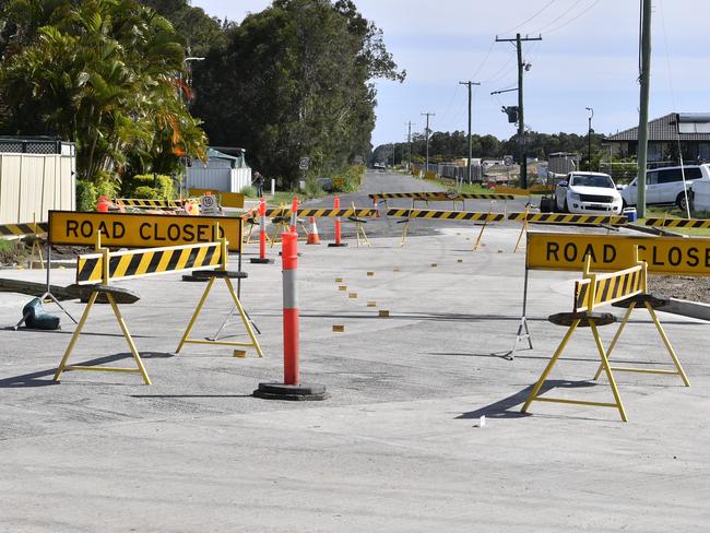 Carrs Drive roundabout work in Yamba - which will close the intersection over New Years