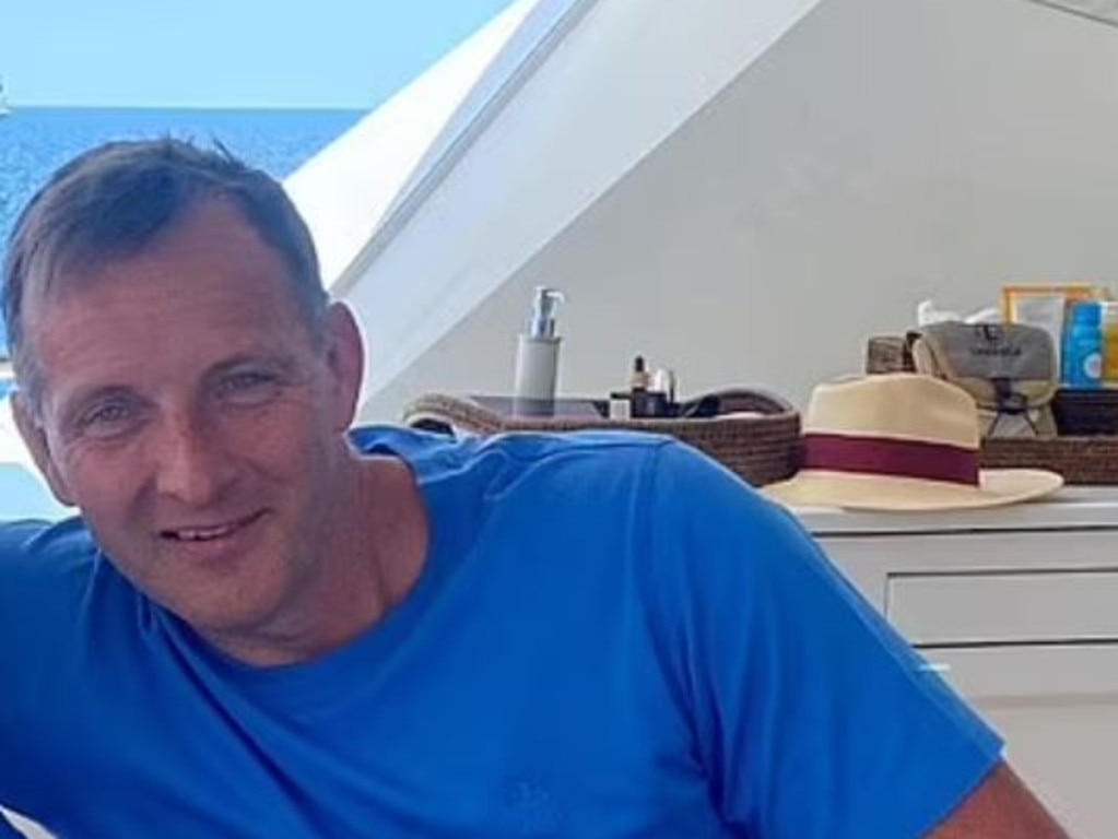 Charlie Aitken pictured on a yacht in Italy. His estranged wife Ellie is on the same trip.