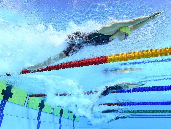 Ellie Cole in action in the pool. She will retire as one of Australia’s greatest ever swimmers. Picture: AAP Image/Dave Hunt