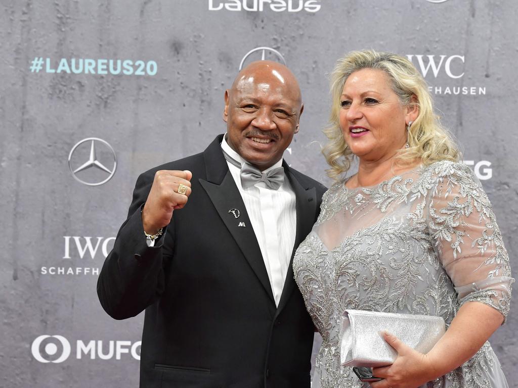 Marvelous Marvin Hagler with his wife, Kay.