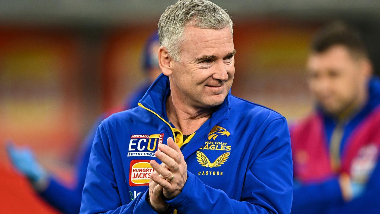 Adam Simpson saviours the club’s first win in 10 games. Picture: Daniel Carson/AFL Photos via Getty Images