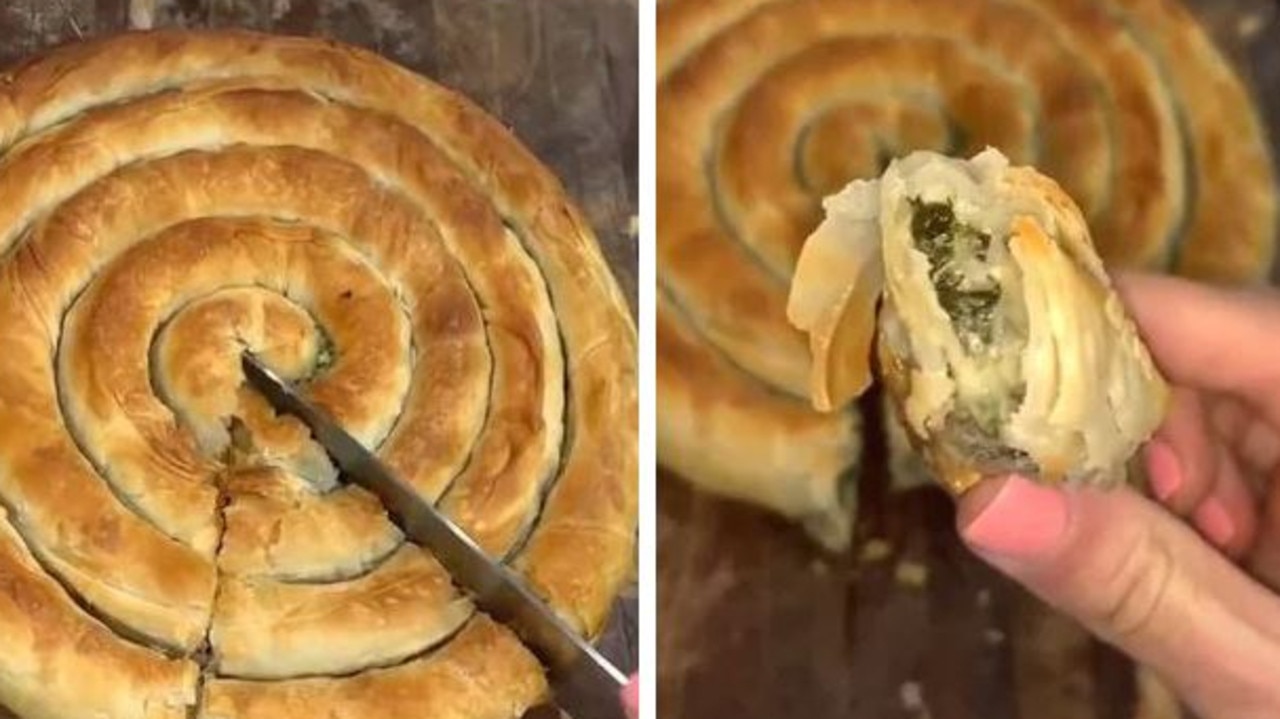 Last year Aldi’s spanakopita was labelled the supermarket’s best-kept secret. Picture: TikTok/@mernasfoodfomo.