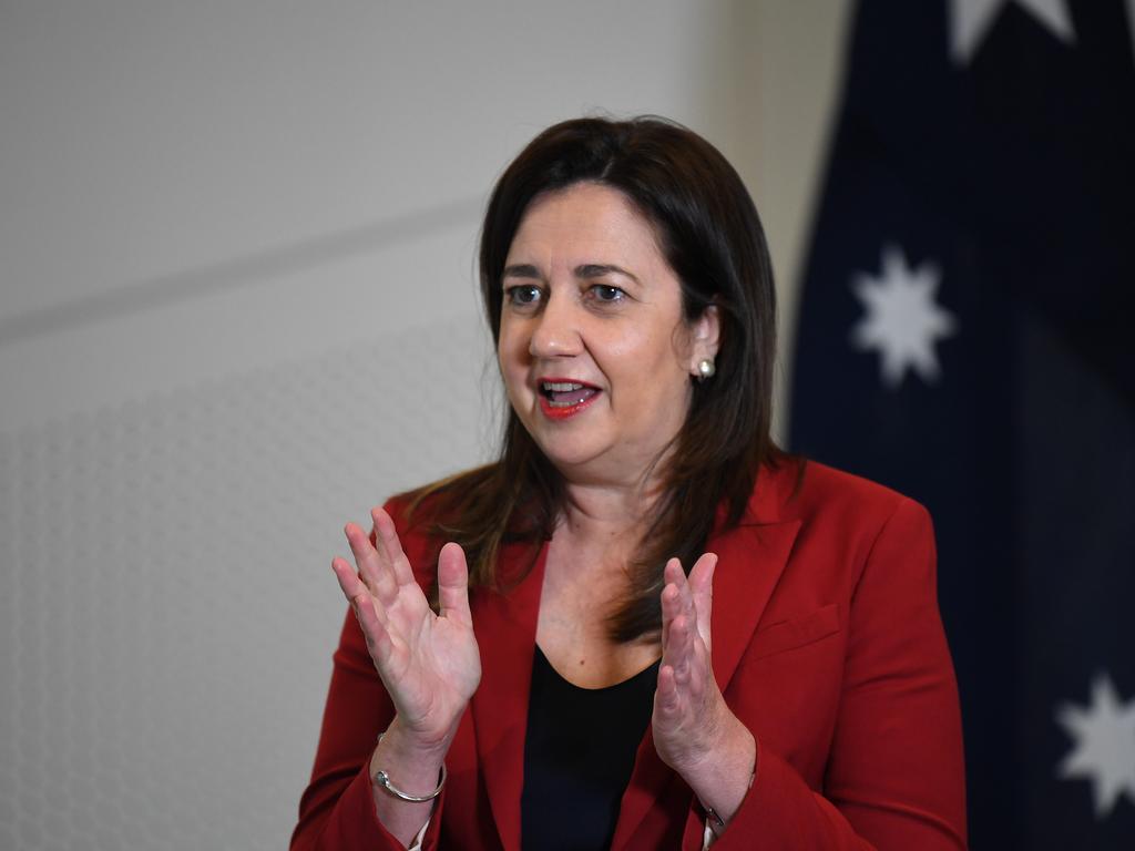 Queensland Premier Annastacia Palaszczuk has thanked Queenslanders for playing their part in achieving a ‘donut day’ on Friday. Picture: NCA NewsWire / Dan Peled