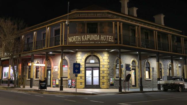 Ghosts in Lockdown - Tiani Leis, co-owner of the North Kapunda Hotel, has motion sensor cameras set up in several of the old rooms and halls throughout the hotel, where stories of ghost sightings, strange sounds etc., have persisted for years. 30 July 2021. Picture Dean Martin