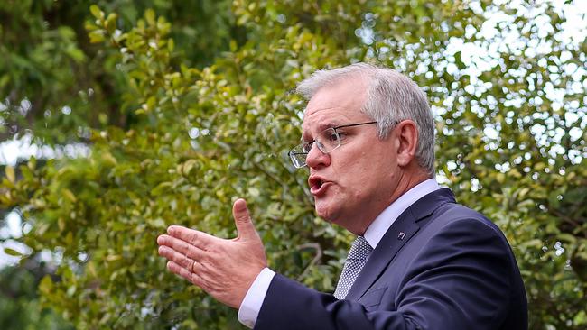 Scott Morrison handed his state counterpart Dominic Perrottet a diplomatic smackdown. Picture: NCA NewsWire / Dylan Coker