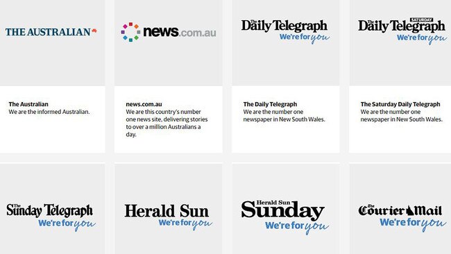 News Corp's leading newspapers and news sites.