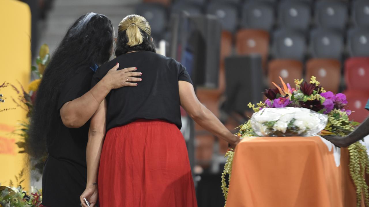 Mourners pay their final respects to Dr Bush Blanasi during his state funeral for on Friday, December 15.