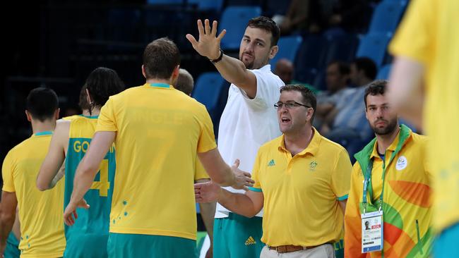 Andrew Bogut sat out of Australia’s win over China.