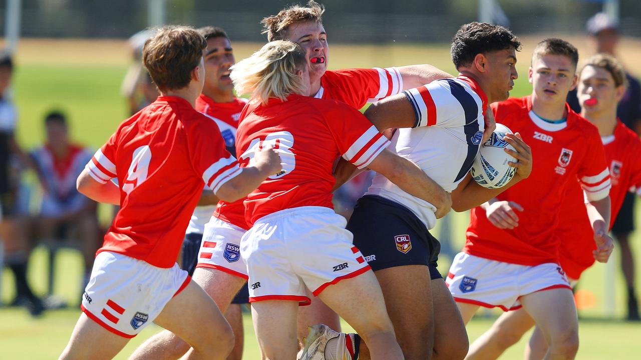 The Andrew Johns Cup between Central Coast Roosters and Illawarra South Coast Dragons at HE Laybutt Field. Pic: Paul Barkley/LookPro