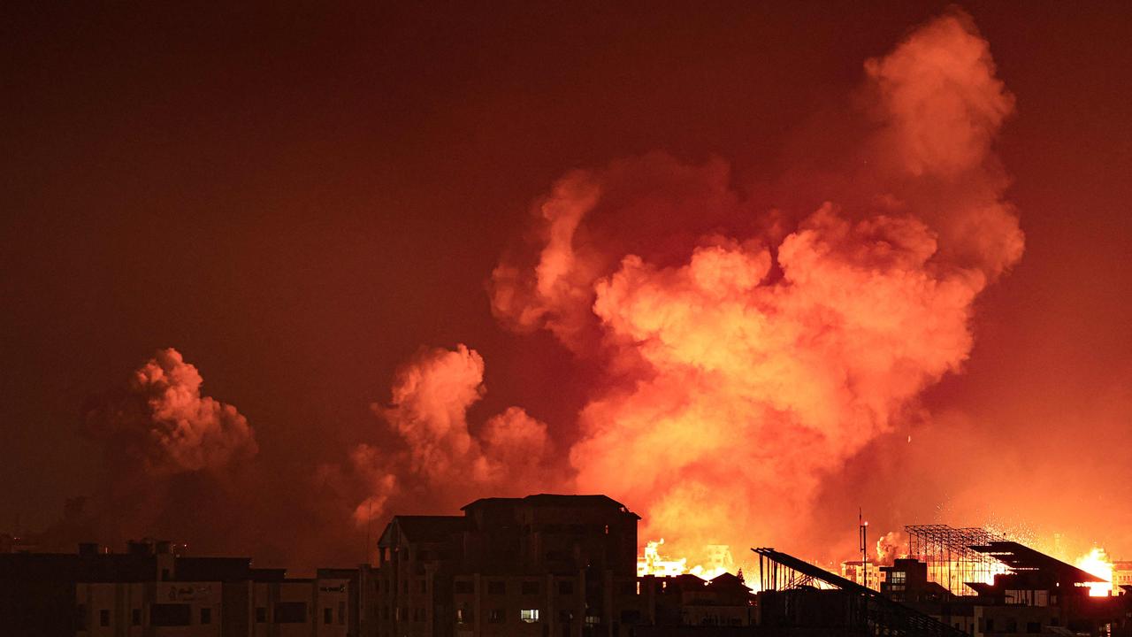 Gaza City after Israeli bombardment. (Photo by MAHMUD HAMS / AFP)