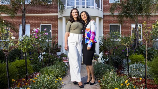 Vesna Koteska, with her mother Jagoda at their Melbourne home, has been given help by her parents to buy a property with her husband. Picture: Aaron Francis