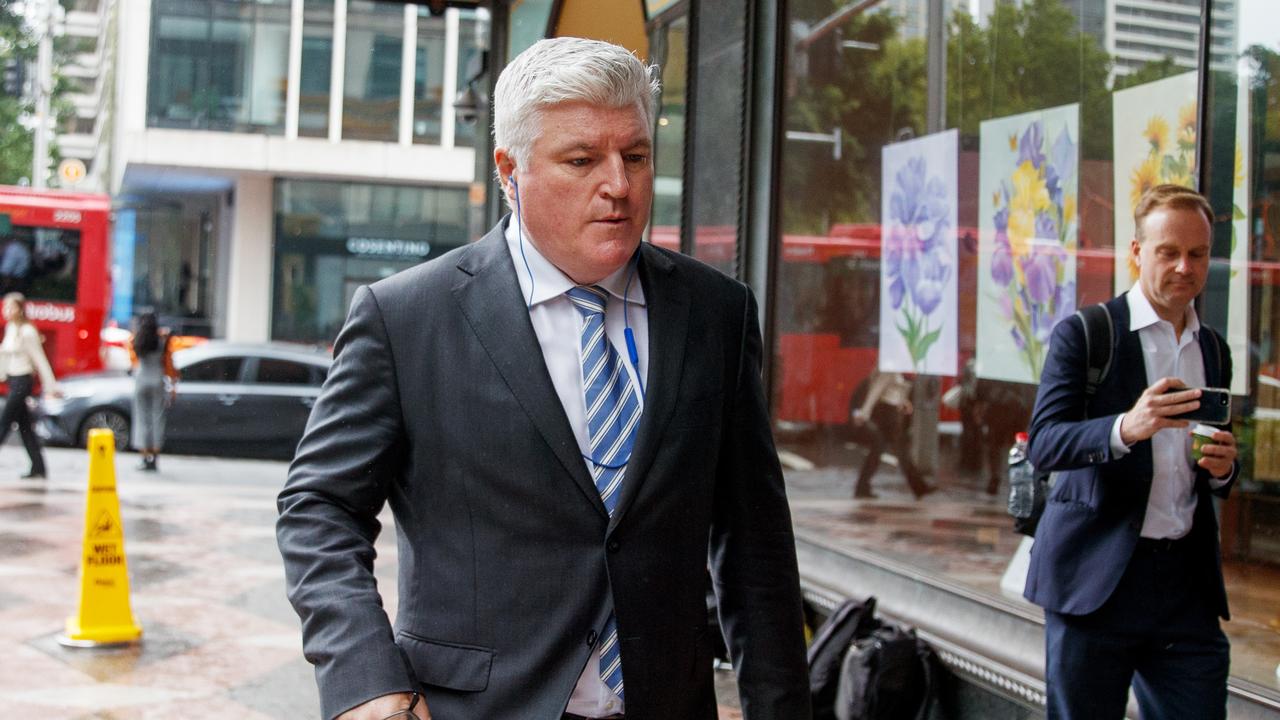 Stuart MacGill arrives at the Downing Centre District Court on Tuesday. Picture: NewsWire / Nikki Short