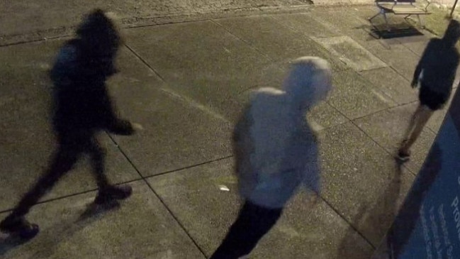 Lake Macquarie Police are investigating an aggravated armed robbery at Veronica St, Cardiff on April 11, 2025. They have released images of a vehicle and a group of people they wish to speak to. Credit: NSW Police