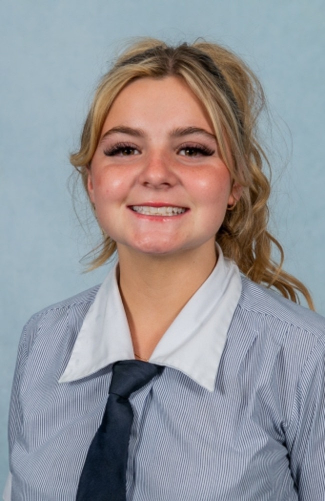 Savannah Fitzgerald has been named the 2024 College Captain of St Patrick's College, Gympie. December 2023.