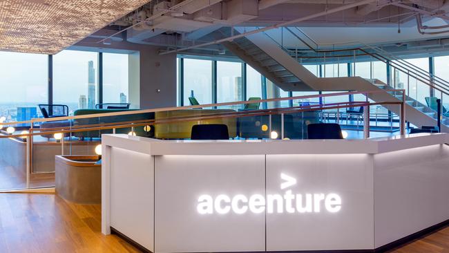 Mr Heyman’s Accenture New York office at One Manhattan West. Hechler Photographers.