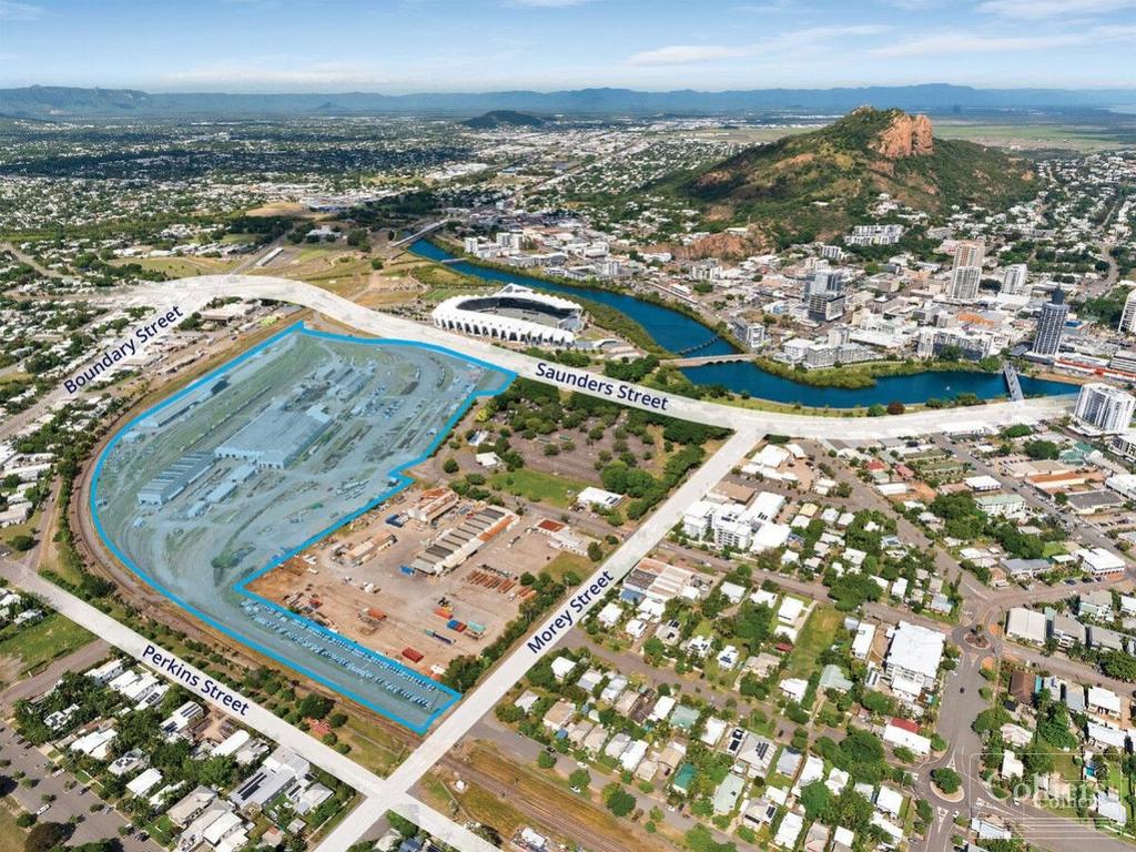 Aerial view of the South Yards Precinct, which is up for sale with an expression of interest marketing campaign. Pictures: Supplied.