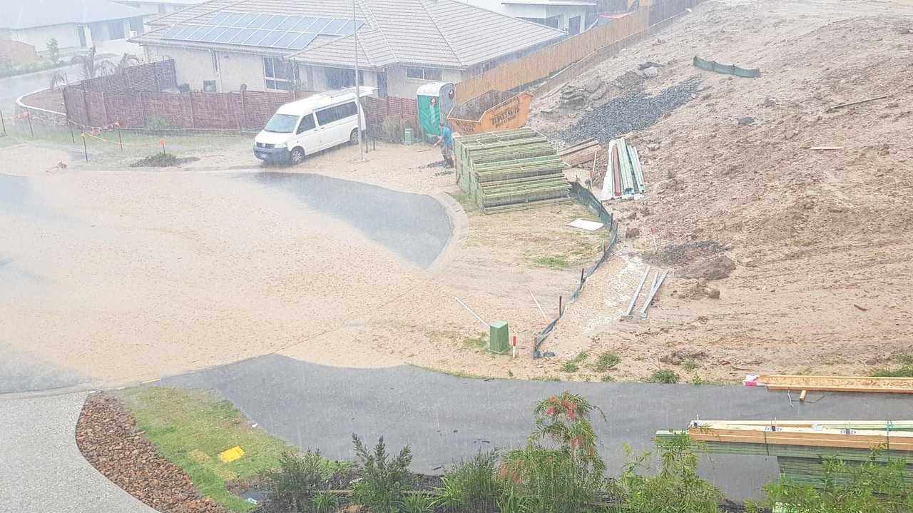 SWAMPED: The issues first occurred in October, when sediment was flushed from building sites into the yard of one of Tony Isaacson's friends. Picture: Contributed