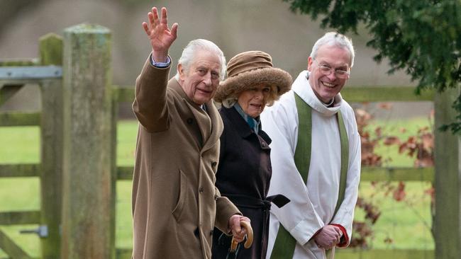 King Charles III and Queen Camilla on Sunday. Picture: Getty Images