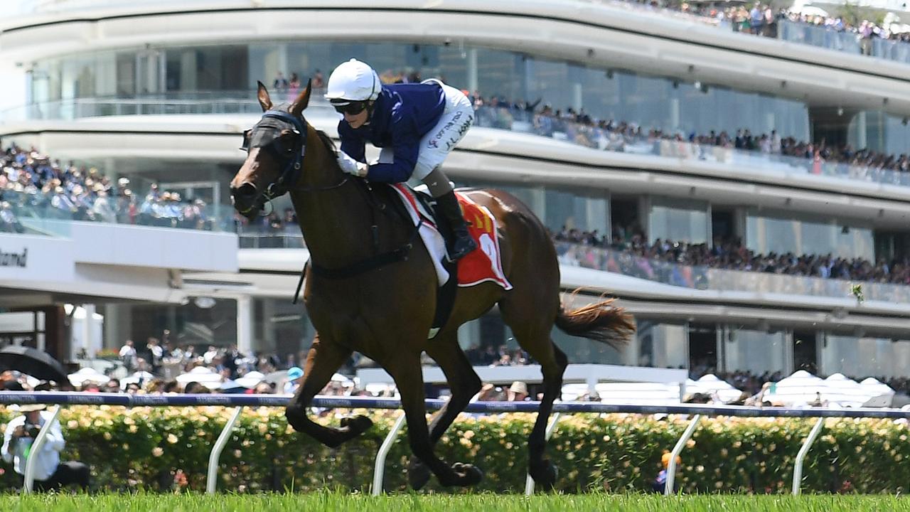 Jamie Kah guides The Map to a dominant win at Flemington on Melbourne Cup day last year. Picture: Quinn Rooney/Getty Images