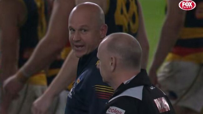 Matthew Nicks and Ken Hinkley's frosty exchange after the Showdown.