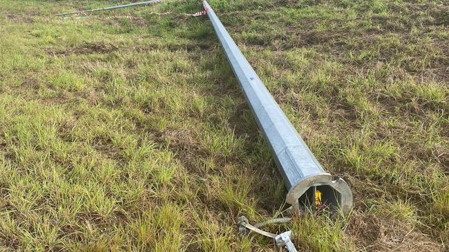 Traveston crash into power pole.