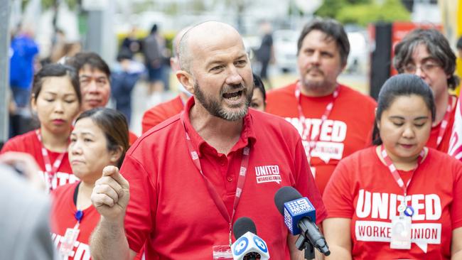 United Workers Union Coordinator Damien Davie. Picture: Richard Walker