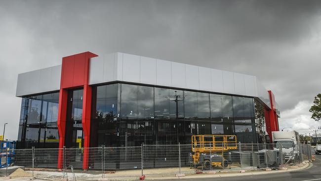 The City Holden dealership at Railway Tce is half built, as GM tells the company it's pulling out of Australia. Picture: AAP / Roy VanDerVegt