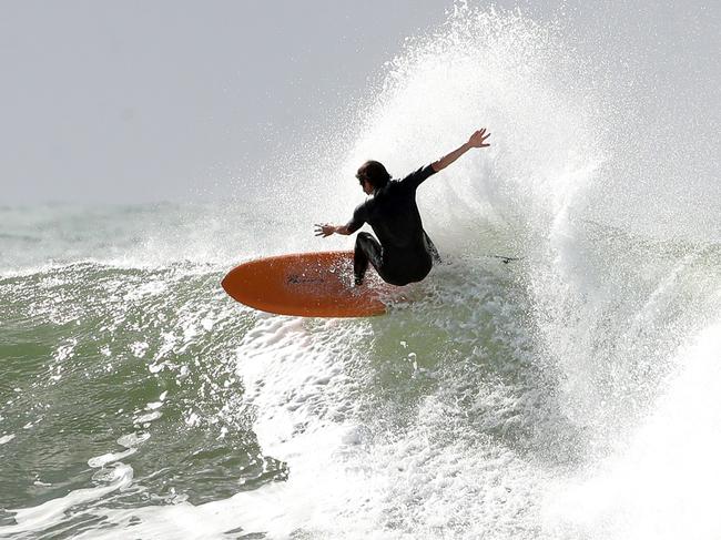 Surfing at Snapper today.Photo by Richard Gosling