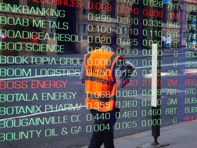 SYDNEY, AUSTRALIA : NewsWire Photos - SEPTEMBER 04 2024; A general view of the digital boards at the Australian Stock Exchange in Sydney. Picture: NewsWire / Gaye Gerard