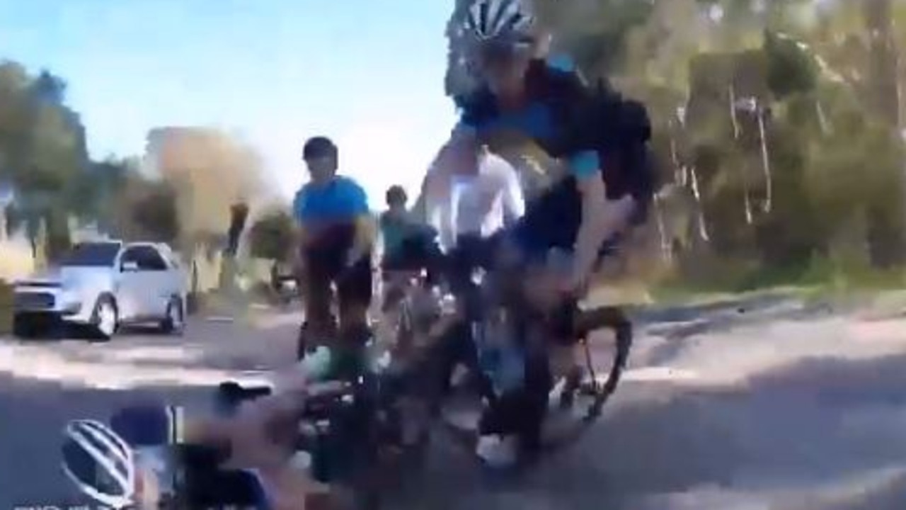 Cycling Crash Video Newcastle Car Collides With Riders News Com Au