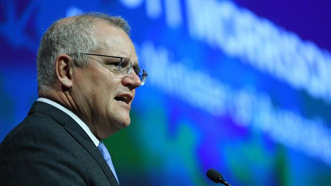 Prime Minister Scott Morrison says the plan “removes outdated regulatory barriers, boosts the capability of small businesses and backs the uptake of technology”. Picture: NCA NewsWire / David Mariuz