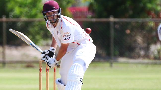 Jake Roach line one up batting for Mulgrave in the Cricket Far North match against Norths, held at Griffiths Park, Manunda. PICTURE: BRENDAN RADKE