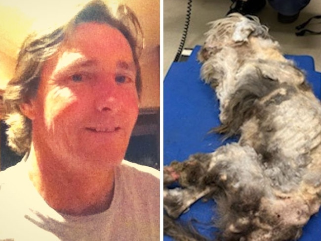 Norman Fraser, 56, has been fined for aggravated animal cruelty after ne neglected his dog Buddy so badly the RSPCA had to humanely euthanise him. Picture: Facebook + RSPCA (https://www.facebook.com/norman.fraser.9)