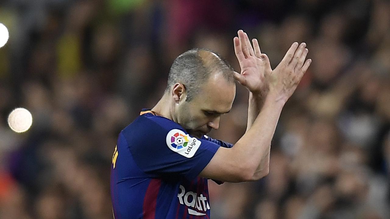 Barcelona's Spanish midfielder Andres Iniesta