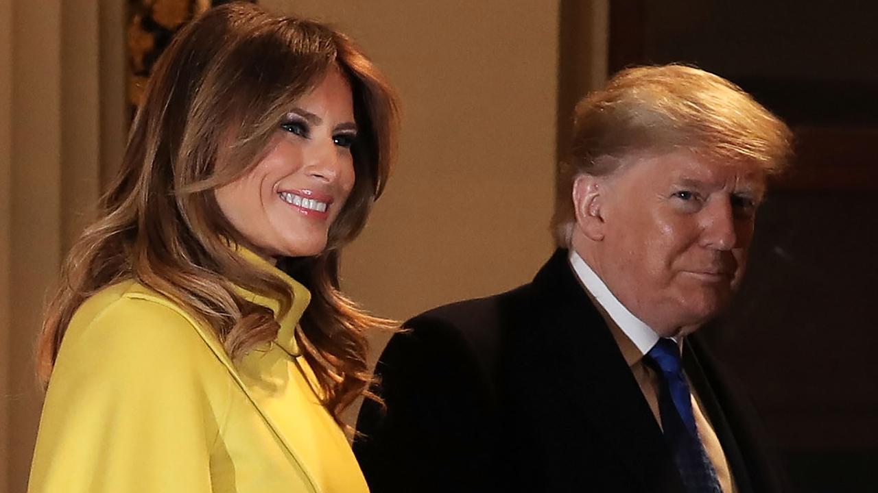 The Trumps outside Buckingham Palace. Picture: Dan Kitwood/AFP