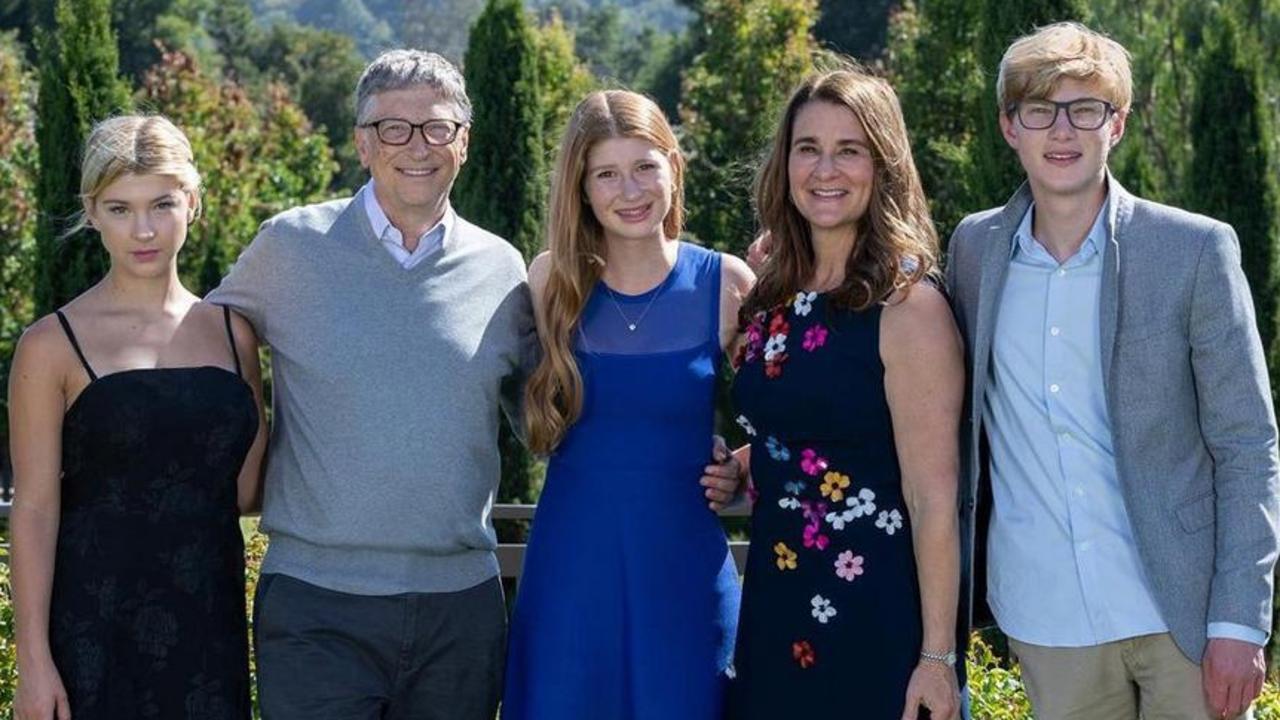 Bill and Melinda Gates with their children Jennifer, Rory and Phoebe.