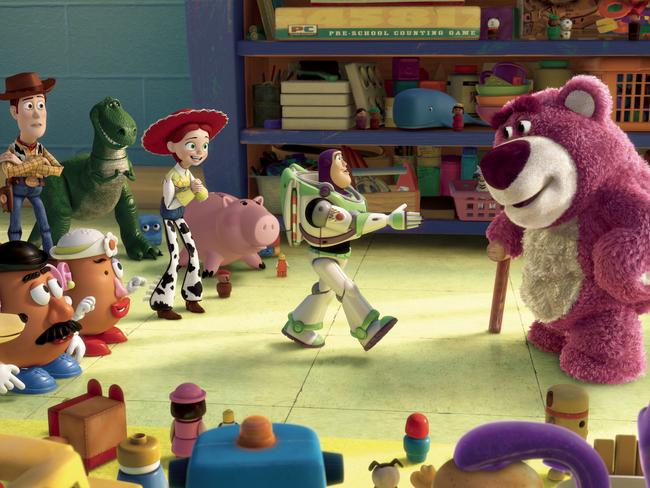 We wonder if Lots-o’-Huggin’ Bear will make a return in Toy Story 4.