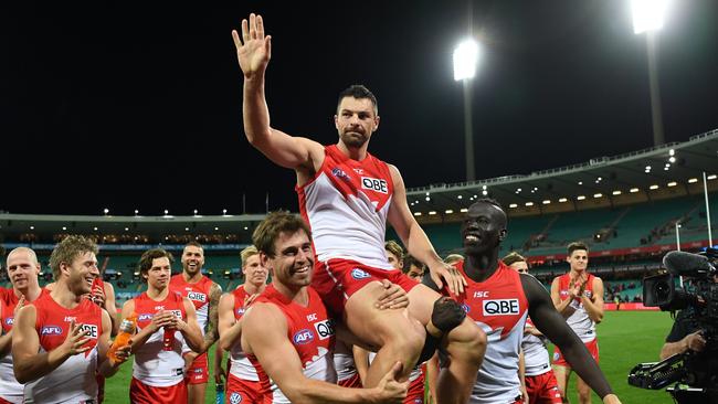 Will Heath Grundy say goodbye to the Swans at season’s end? Picture: AAP