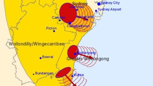 Severe weather warning for NSW. Picture: NSW Incidents Alert/Facebook