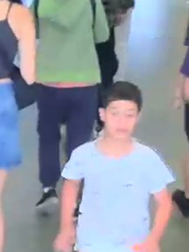 He was seen on CCTV in Auburn Train Station about midday on Saturday. Picture: NSW Police