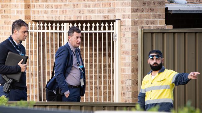 Detectives go door-to-door as police continue their frantic search for the child’s mother. Picture: Julian Andrews