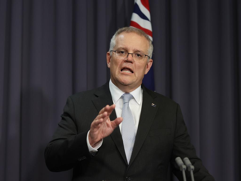 Prime Minister Scott Morrison in Parliament House Canberra. Picture: NCA NewsWire / Gary Ramage