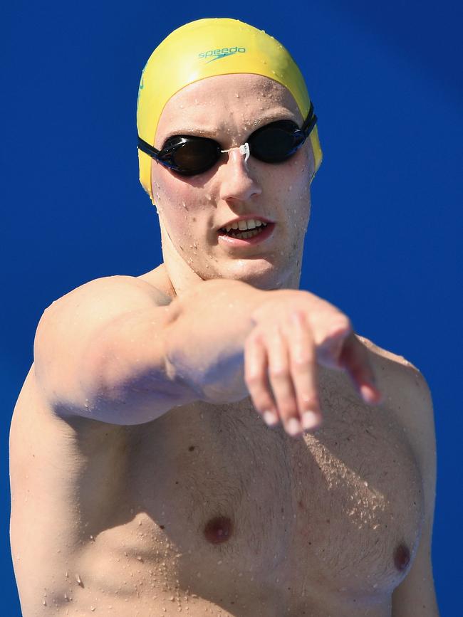 Mack Horton is in action in the 400m freestyle today. Photo: Getty Images