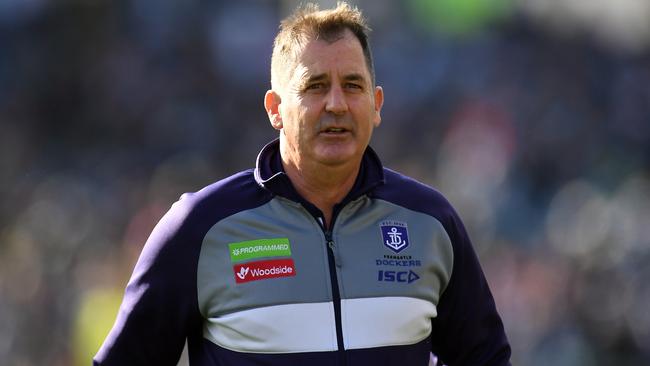 Ross Lyon’s team have endured a tough couple of seasons. Pic: AAP