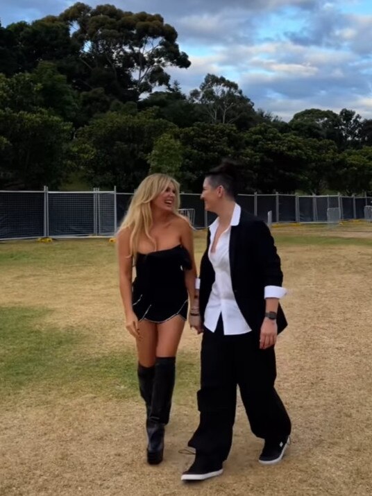Nat Bass and her partner Pip, in photos shared last weekend.